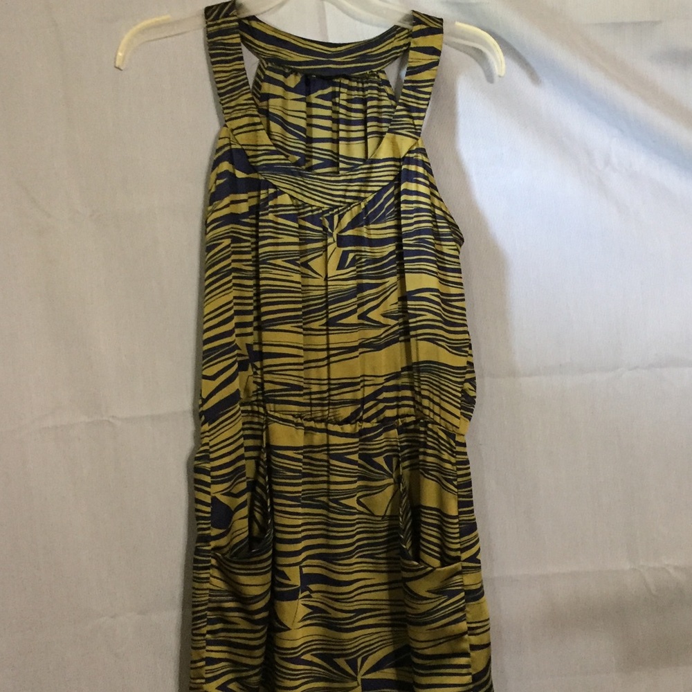 GLAM Navy&Green short sleeve dress w/pockets🦚